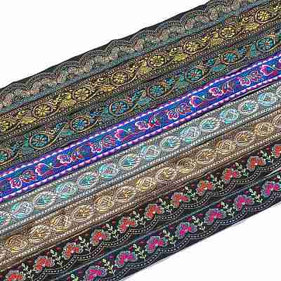 Ethnic Style Embroidery Polyester Ribbons OCOR-XCP0001-23A-1