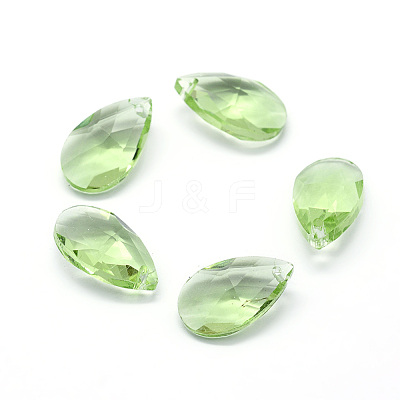 Faceted Glass Pendants GLAA-F069-S-A11-1