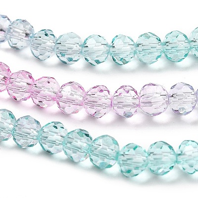 Transparent Painted Glass Beads Strands LS-DGLA-A034-T4mm-A10-1