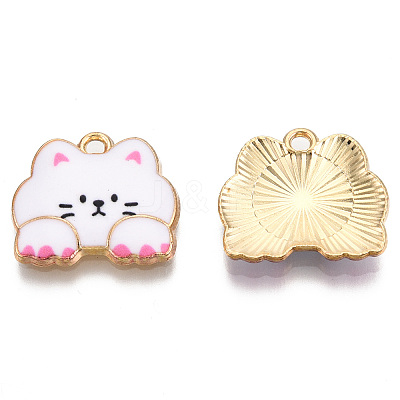 Rack Plating Printed Alloy Pendants LS-ENAM-N055-177A-1