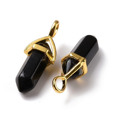 Natural Obsidian Pendants G-K329-67G-1