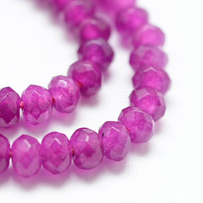 Natural White Jade Bead Strands G-R343-2x4-24-1