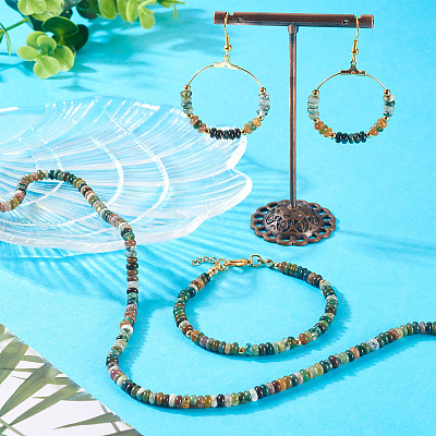 1 Strand Natural Indian Agate Beads Strands G-TA0002-55-1