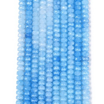 Imitation Jade Crackle Glass Beads Strands GLAA-N068-01A-A09-1
