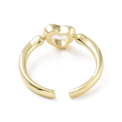 Brass Open Cuff Rings for Women RJEW-A028-02G-1