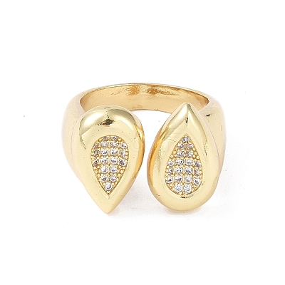 Brass Cuff Finger Rings LS-RJEW-H227-02G-02-1