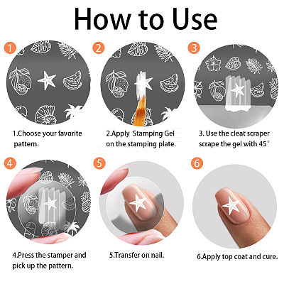 Stainless Steel DIY Nail Art Templates MRMJ-WH0098-011-1