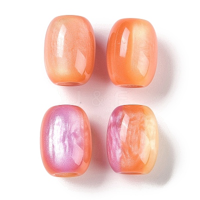 Triple Color Resin European Beads RESI-F055-13C-1