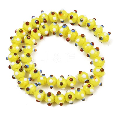 Handmade Bumpy Lampwork Beads Strands LA-CBA05D6-01-02-1