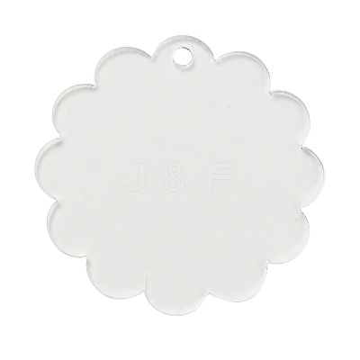 Transparent Acrylic Blank Pendants TACR-Z003-01C-1