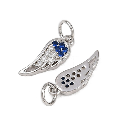 Brass Micro Pave Cubic Zirconia Pendants KK-B150-23P-1