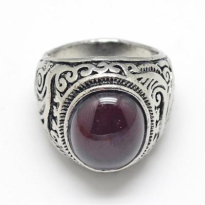 Alloy Resin Finger Rings RJEW-S038-095-20mm-1
