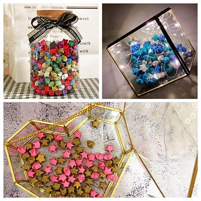 Lucky Star Origami Paper DIY-WH0011-C06-1