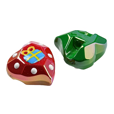 Christmas Theme Opaque Acrylic Beads OACR-E025-06-1