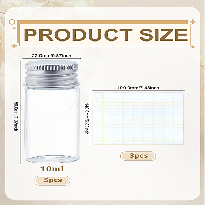 5Pcs Empty Glass Bead Storage Tubes AJEW-LP0006-88-1