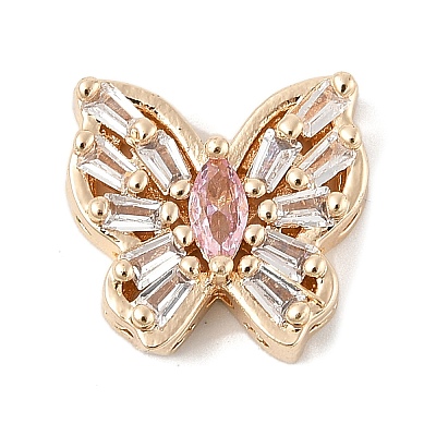 Brass Micro Pave Cubic Zirconia Beads KK-K297-34B-G03-1