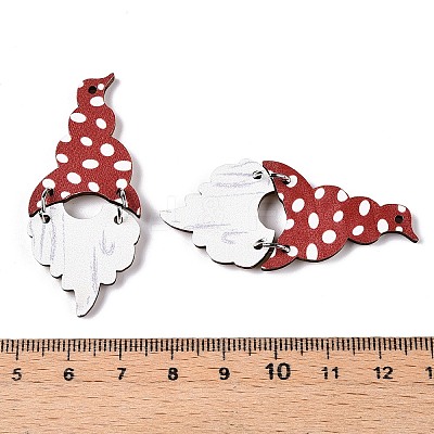 Printed Poplar Wood Big Pendants FIND-N005-74C-02-1