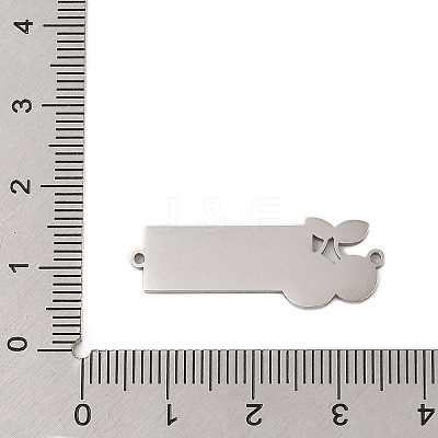 304 Stainless Steel Red Enamel Connector Charms STAS-P377-15P-1