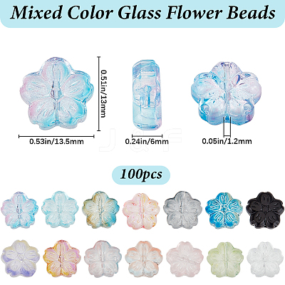 100Pcs Transparent Normal Glass Beads GLAA-SP0001-16-1