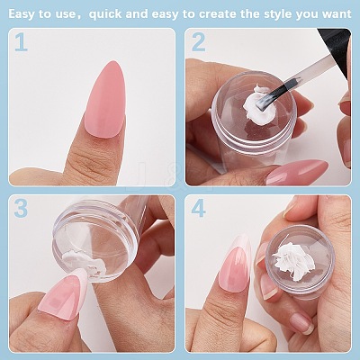 Plastic Nail Art Stamper Scraper with Cap MRMJ-CP0001-53-1