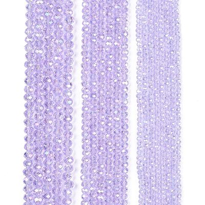 Electroplate Glass Beads Strands EGLA-A044-T8mm-B17-1