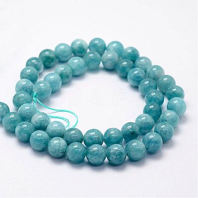 Natural White Jade Imitation Amazonite Beads Strands G-F364-16-6mm-1