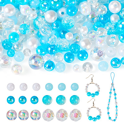 Transparent & Opaque Acrylic Bead LS-OACR-TAC0002-08C-1