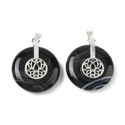Natural Black Agate(Dyed & Heated) Pendants GG-CBAF4FB-02S-B01-1