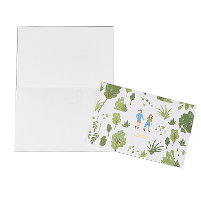 Envelope and Floral Pattern Thank You Cards Sets DIY-CP0001-82-1