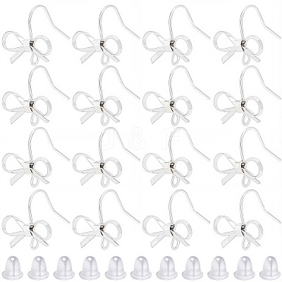 28Pcs Bowknot Shape Brass Earring Hook DIY-SP0001-06P-1