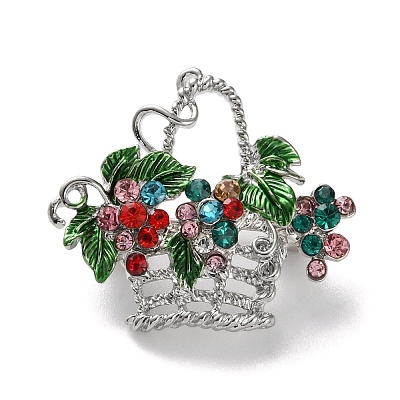 Fashion Platinum Zinc Alloy Enamel Pins JEWB-D068-01P-03-1