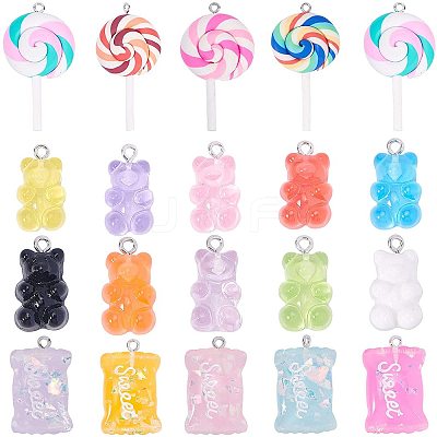 Resin Pendants RESI-NB0001-17-1
