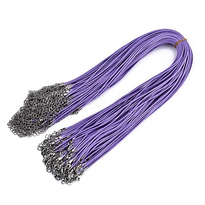 Waxed Cotton Cord Necklace Making MAK-S034-021-1