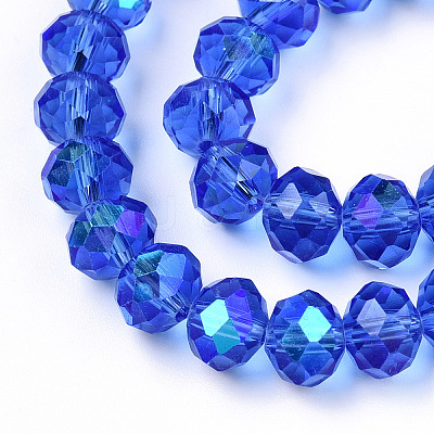 Electroplate Glass Beads Strands EGLA-A034-T8mm-L26-1