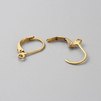 Brass Leverback Earring Findings KK-WH0044-142D-G-1