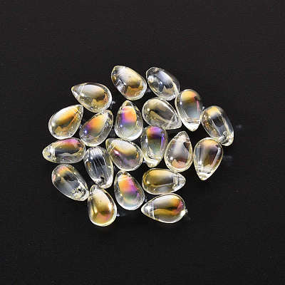20Pcs Transparent Spray Painted Glass Charms GLAA-YW0001-03B-1