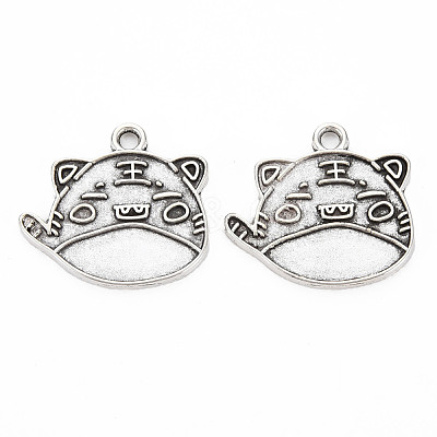 Tibetan Style Alloy Pendant Enamel Settings TIBEP-N010-011AS-RS-1