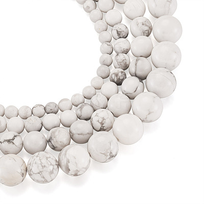 4 Strands 4 Style Natural Howlite Beads Strands G-TA0001-34-1