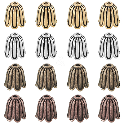 Tibetan Style Bead Caps TIBEB-FH0001-31-1