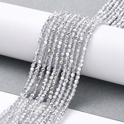 Transparent Electroplate Glass Beads Strands LS-GLAA-H021-01A-HP06-1