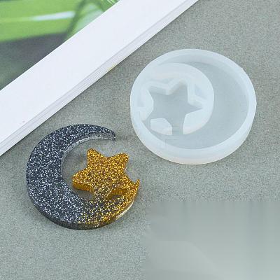 Astronomy Theme Moon and Star Food Grade Silicone Molds DIY-E021-12-1