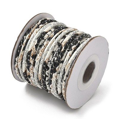 Leopard Printed Round Imitation Leather Cords LC-S020-01E-1