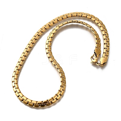 201 Stainless Steel Box Chain Necklaces for Men STAS-V011-01B-G-1-1