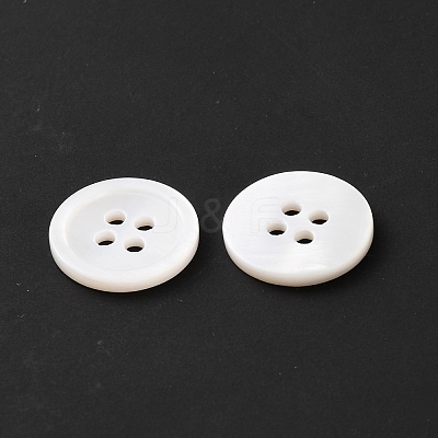 Natural Shells Buttons BUTT-WH0061-02-1