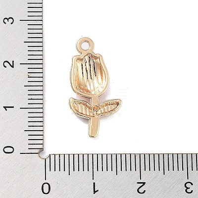 Golden Plated Alloy Enamel Pendants ENAM-L047-01G-05-1