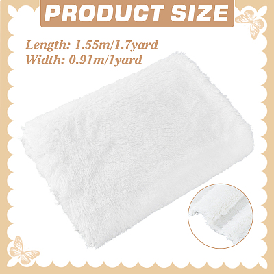 1 Yard Polyester Plush Fabric DIY-PH0028-91B-1