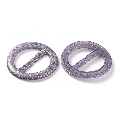 Flat Round Resin Buckle Clasps CRES-WH0013-15E-1
