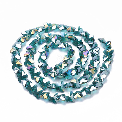 Electroplate Glass Beads EGLA-Q091-14mm-B06-1