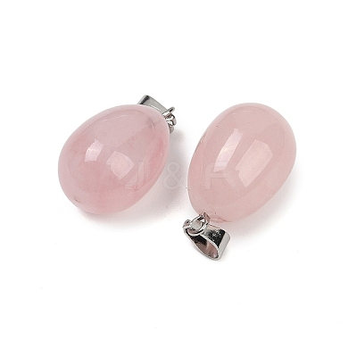 Natural Rose Quartz Pendants G-U018-01P-B-1