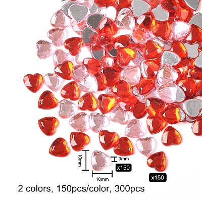 2 Colors Imitation Taiwan Acrylic Rhinestone Cabochons GACR-SZ0001-08-1